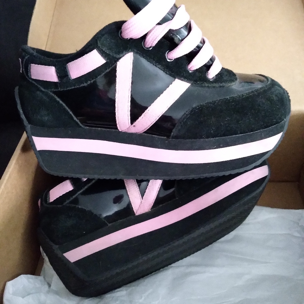Vintage Volatile Platform Tennis Shoes Tie Me Up 7